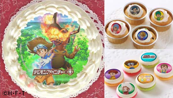 「デジモンアドベンチャー：」のプリントケーキやカップケーキ、マカロンが登場！特典缶バッジ付き！！